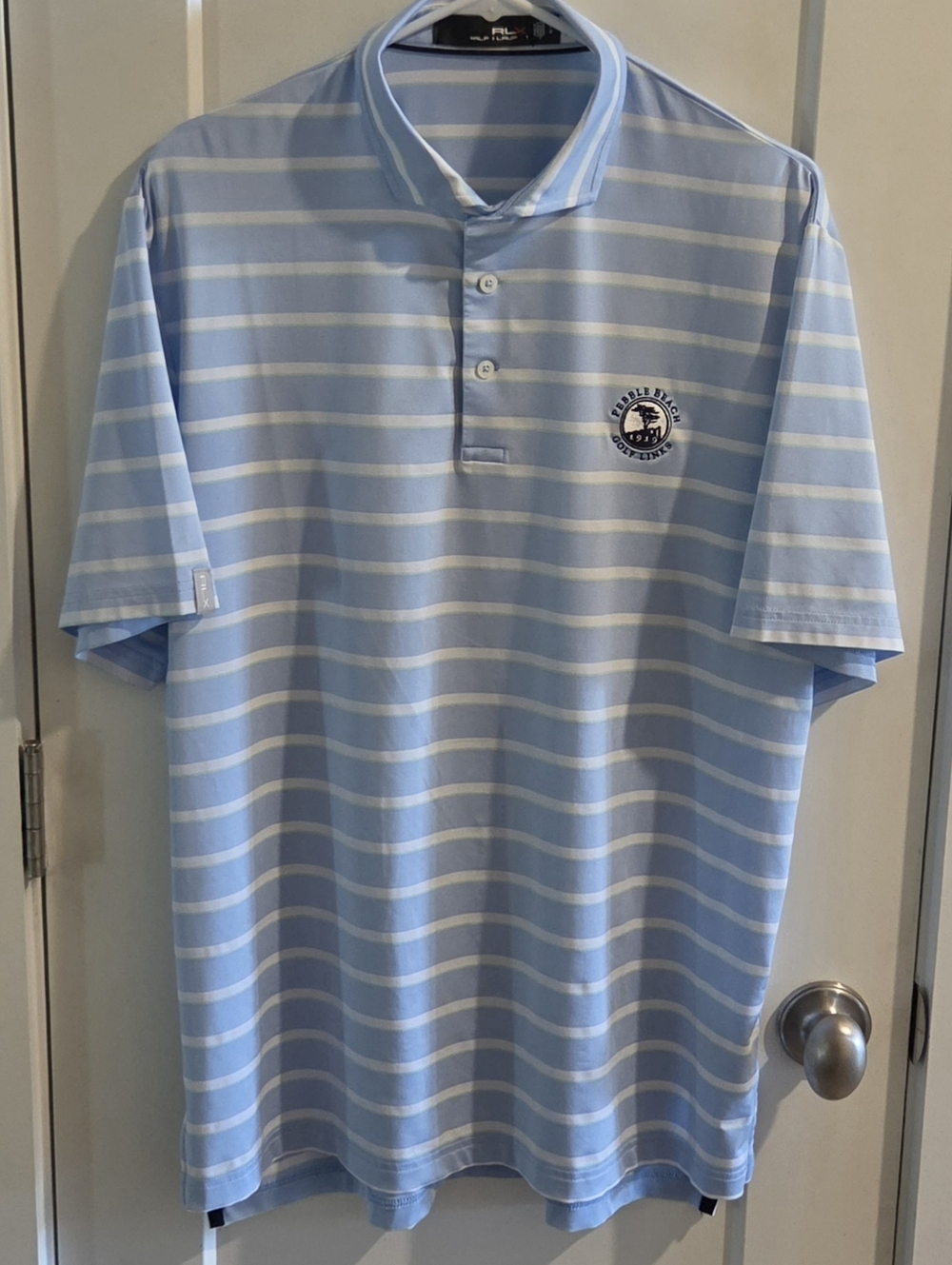 RLX Ralph Lauren Performance Golf Polo Shirt Pebble Beach Golf Link - Size Large